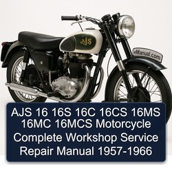 1957-1966 Ajs 16 16S 16C 16CS 16MS 16MC 16MCS Motorcycle Service Repair Workshop Manual PDF