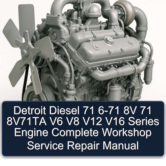 Detroit Diesel 71 Series 6-71 8V 8v71ta V6 V8 V12 V16 Engine Service Repair Workshop Manual PDF