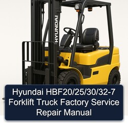 Hyundai Hbf20/25/30/32-7 Forklift Truck Service Repair Workshop Manual PDF