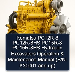 Komatsu PC12R-8 PC12R-8HS PC15R-8 PC15R-8HS Hydraulic Excavators Operation (s/n: K30001 Up) Service Repair Workshop Manual PDF