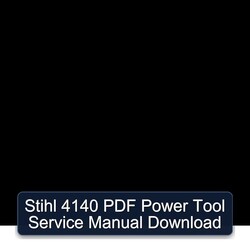Stihl 4140 Power Tool Service Repair Workshop Manual PDF