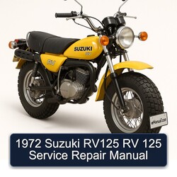 1972 Suzuki RV Series RV125 125 Service Repair Workshop Manual PDF