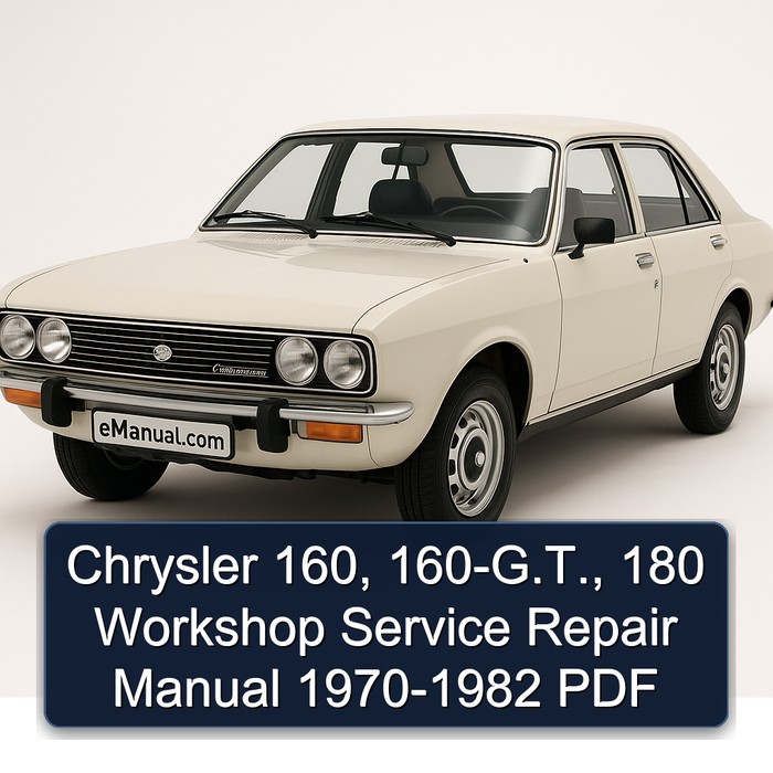 1970-1982 Chrysler 180 160, 160-g.t. Service Repair Workshop Manual PDF