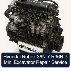 Hyundai Robex 36N-7 R36N-7 Mini Excavator Service Repair Workshop Manual PDF