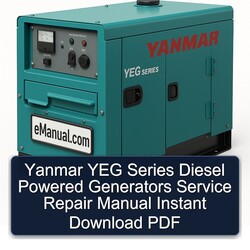 Yanmar YEG Series Diesel Powered Generators Service Repair Workshop Manual PDF