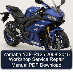 2008-2015 Yamaha YZF Models YZF-R125 Service Repair Workshop Manual PDF
