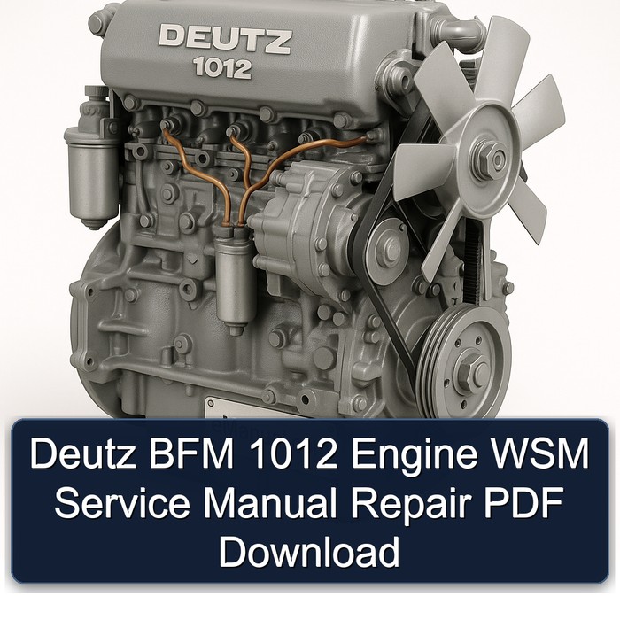 Deutz 1012 BFM Engine WSM Service Repair Workshop Manual PDF