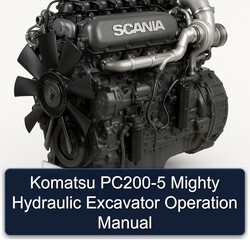Komatsu PC200-5 Mighty Hydraulic Excavator Operation Service Repair Workshop Manual PDF