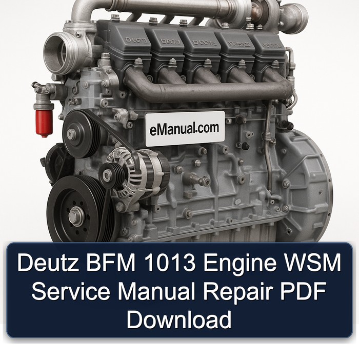 Deutz 1013 BFM Engine WSM Service Repair Workshop Manual PDF