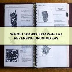 Winget 300 400 500R Reversing Drum Mixers Parts Catalog PDF