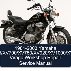 1981-2003 Yamaha Virago Xv535/xv700/xv750/xv920/xv1000/xv1100 Service Repair Workshop Manual PDF
