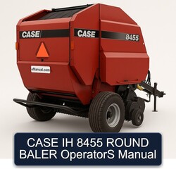 Case IH 8455 Round Baler Operators Operator's Manual PDF