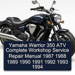 1987-1994 Yamaha Warrior 350 ATV Service Repair Workshop Manual PDF