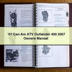 2007 ‘07 CAN-AM Outlander 400 Owners Owner's Manual PDF