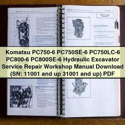 Komatsu PC750-6 Pc750se-6 Pc750lc-6 PC800-6 Pc800se-6 Hydraulic Excavator Service Repair Workshop Manual PDF
