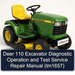 Deer 110 Excavator Diagnostic Operation Test (TM1657) Service Repair Workshop Manual PDF
