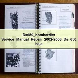 2002-2003 Baja DS650 Bombardier - Ds 650 Service Repair Workshop Manual PDF
