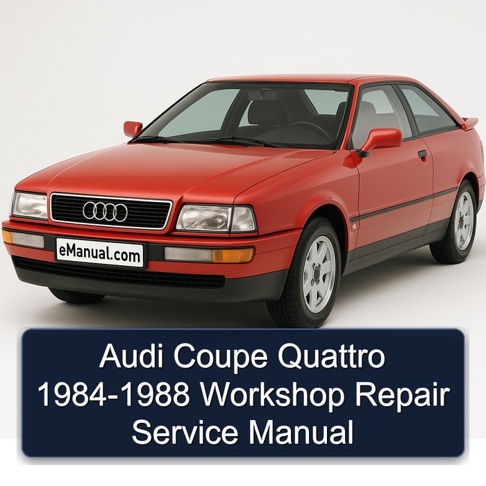 1984-1988 Audi Coupe Quattro Service Repair Workshop Manual PDF