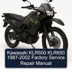 1987-2002 Kawasaki KLR Series KLR500 KLR650 Service Repair Workshop Manual PDF