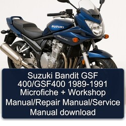 1989-1991 Suzuki GSF Bandit Series 400/gsf400 - Microfiche Service Repair Workshop Manual PDF
