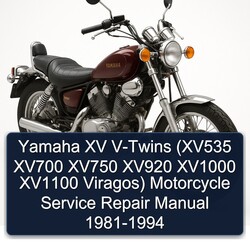 1981-1994 Yamaha Virago XV V-TWINS (xv535 XV700 XV750 XV920 XV1000 XV1100 Viragos) Motorcycle Service Repair Workshop Manual PDF