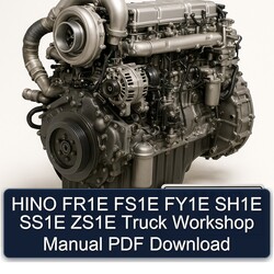 Hino E13C FR1E FS1E FY1E SH1E SS1E ZS1E Truck Service Repair Workshop Manual PDF