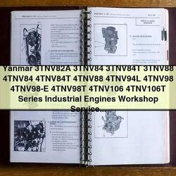 Yanmar Engines Manuals 3tnv82a-4tnv106t Series Industrial Service Repair Workshop Manual PDF