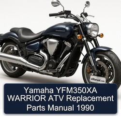 1990 Yamaha Warrior YFM350XA ATV Replacement Parts Catalog PDF