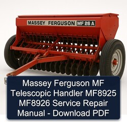 Massey Ferguson MF Telescopic Handler MF8925 MF8926 Service Repair Workshop Manual PDF