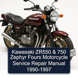 1990-1997 Kawasaki Zephyr ZR550 750 Fours Motorcycle Service Repair Workshop Manual PDF
