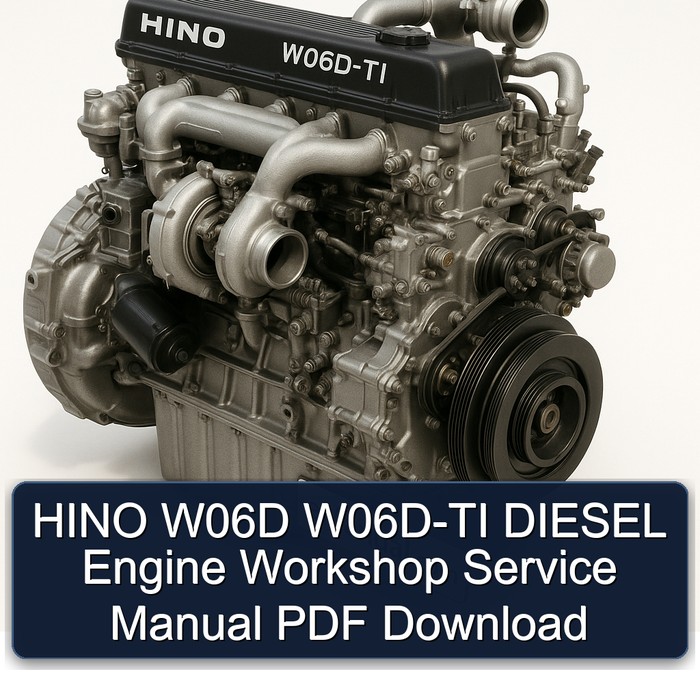 Hino W06D TI Diesel Engine Service Repair Workshop Manual PDF