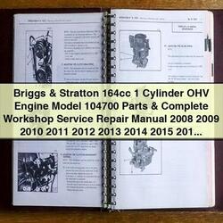 2008-2016 MAN Briggs Stratton 164CC OHV Engine Model 104700 Parts ( - ) Service Repair Workshop Manual PDF