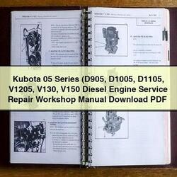 Kubota 05 Series (d905 D1005 D1105 V1205 V130 V150 Diesel Engine Service Repair Workshop Manual PDF