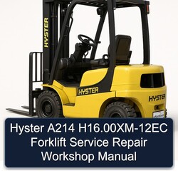 Hyster A214 H16.00xm-12ec Forklift Service Repair Workshop Manual PDF