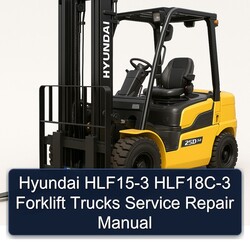 Hyundai HLF15-3 Hlf18c-3 Forklift Trucks Service Repair Workshop Manual PDF
