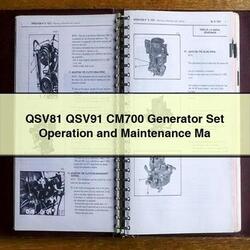 QSV81 QSV91 CM700 Generator Set Operation Ma Service Repair Workshop Manual PDF