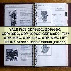 Yale F876 Gdp80dc-160ec Lift Truck (EUROPE) Service Repair Workshop Manual PDF