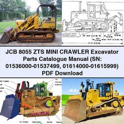 JCB 8055 ZTS Mini Crawler Excavator (sn: 01536000-01537499 01614000-01615999) Parts Catalog PDF