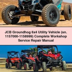 JCB Groundhog 6x4 Utility Vehicle (sn. 1157000-1158999) Service Repair Workshop Manual PDF