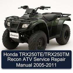 2005-2011 Honda Trx250te/trx250tm Recon ATV Service Repair Workshop Manual PDF