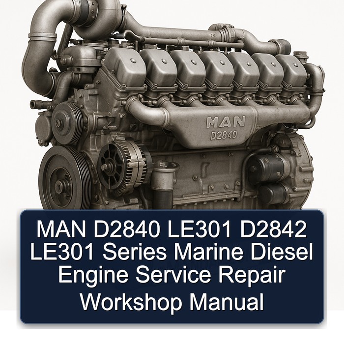 MAN D2840 LE301 D2842 Series Marine Diesel Engine Service Repair Workshop Manual PDF