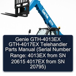 Genie Gth-4013ex Gth-4017ex Telehandler Parts (serial Number Range: 4013EX From SN 20615 4017EX 20795) Catalog PDF