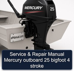 Manual de servicio y reparación Mercury outboard 25 bigfoot 4 stroke 