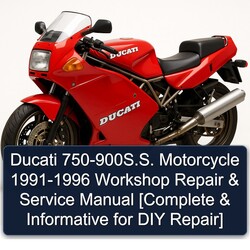 1991-1996 Ducati 750 900s.s. Motorcycle - [ Informative DIY ] Service Repair Workshop Manual PDF
