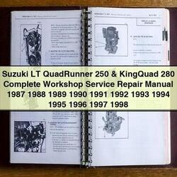 1987-1998 Piaggio LT Suzuki Quadrunner 250 Kingquad 280 Service Repair Workshop Manual PDF