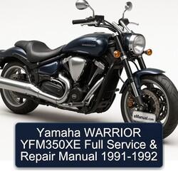 1991-1992 Yamaha Warrior YFM350XE Service Repair Workshop Manual PDF