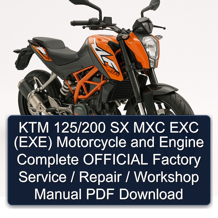 KTM 125 /200 SX MXC EXC (EXE) Motorcycle Engine Official / Service Repair Workshop Manual PDF