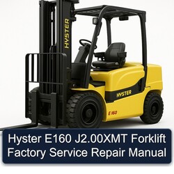 Hyster E160 J2.00xmt Forklift Service Repair Workshop Manual PDF