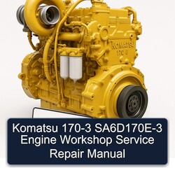 Komatsu 170 3 170-3 Sa6d170e-3 Engine Service Repair Workshop Manual PDF