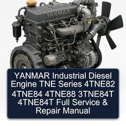 Yanmar TNE Series Industrial Diesel Engine 4tne82 4tne84 4tne88 3tne84t 4tne84t Service Repair Workshop Manual PDF